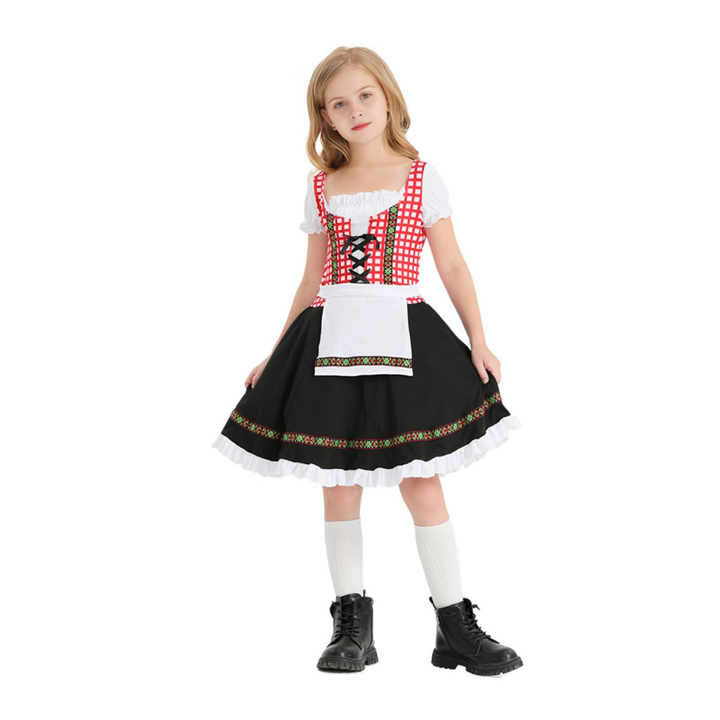 Girls German Dirndl Dress - Bavarian Oktoberfest Costume
