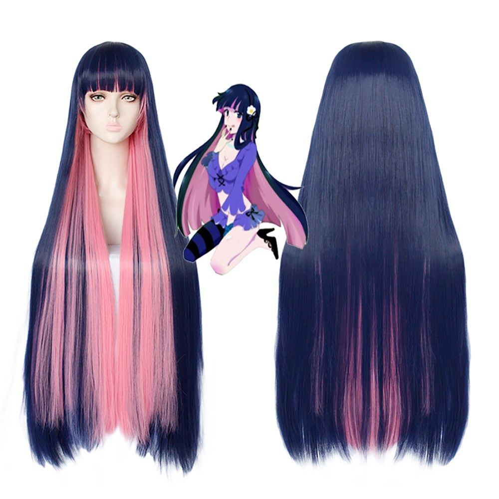 Long Straight Gradient Cosplay Wig - Anime Character Style