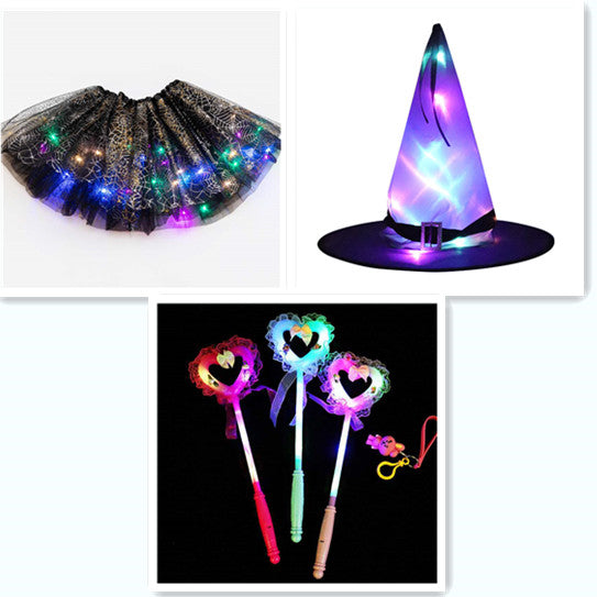 LED Light-Up Sequin Tutu Skirt - Stretch Waist Party Wear