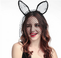 Lace Veil Cat Ear Headband - Delicate Tulle Cosplay Accessory