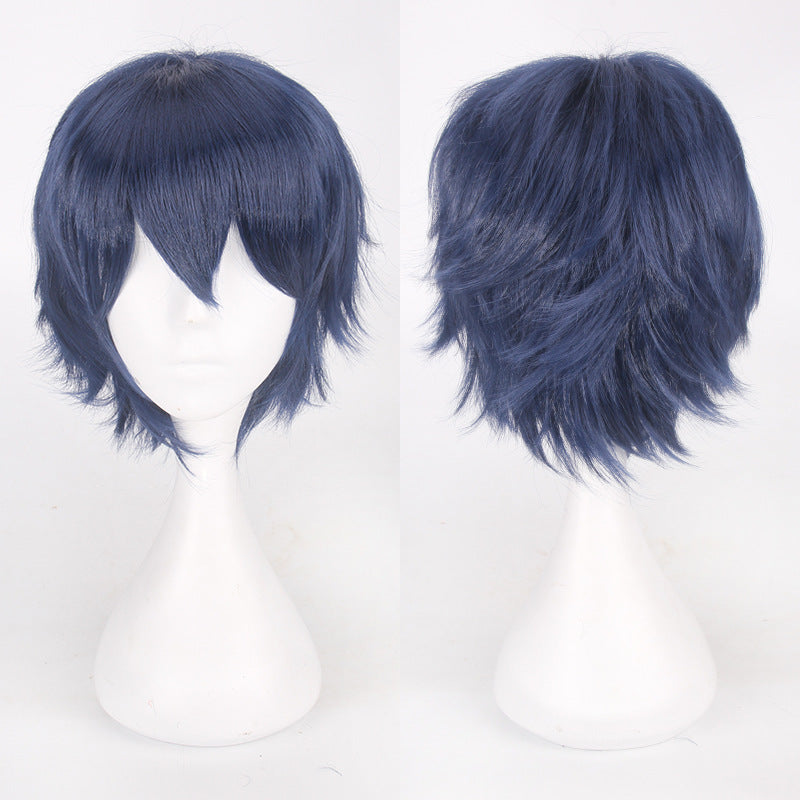 30cm Black and Pink Cosplay Wig for Students