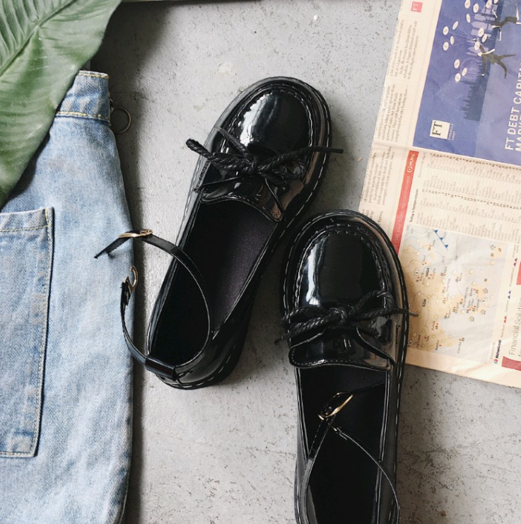 Lolita Bow Platform Shoes - Harajuku Round Toe Thick Sole