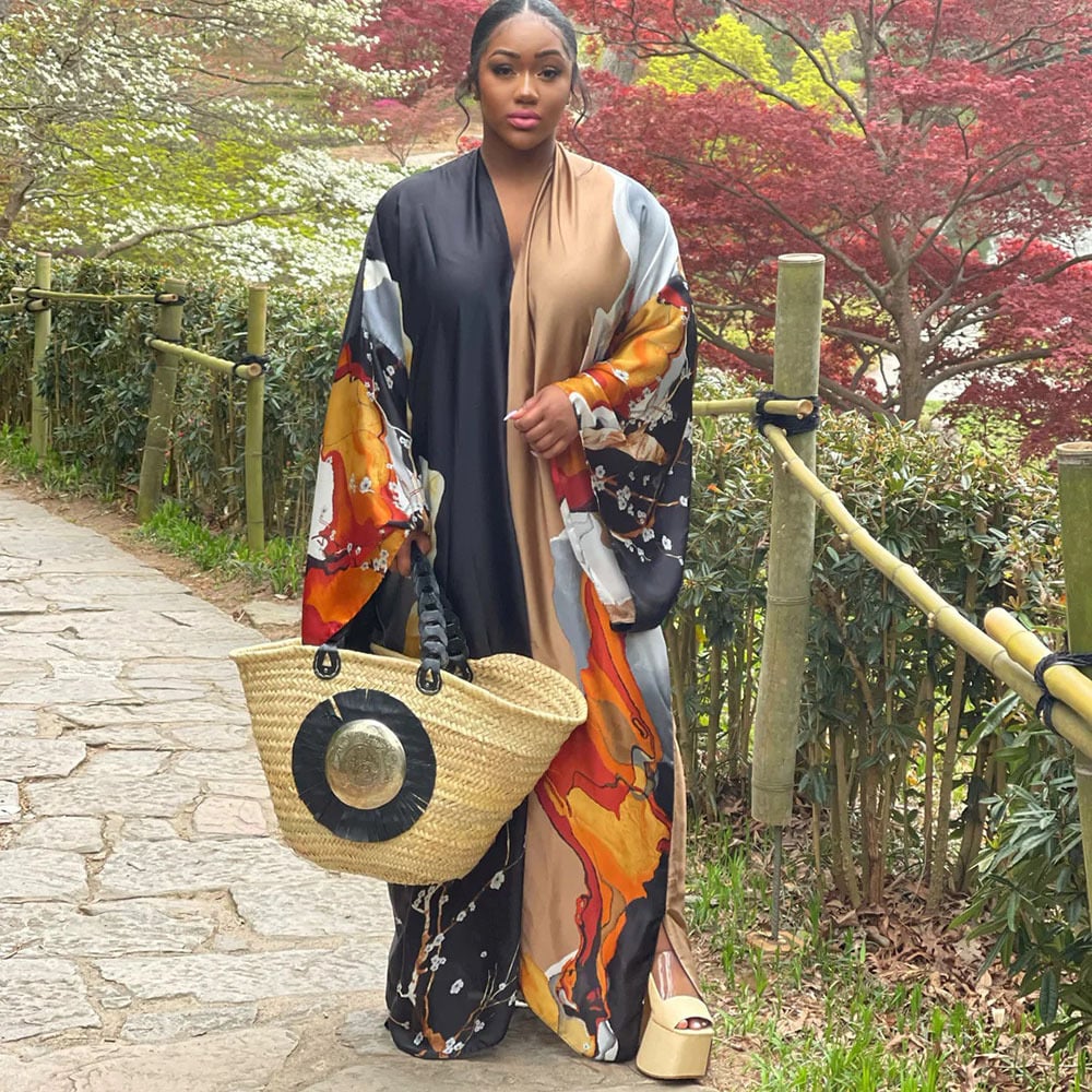 Women's Plus Size Kimono Cardigan - Soft Loose Windbreaker