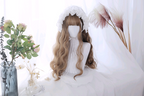 Lolita Wig - Extra Long Curly, Air Bangs & Realistic Scalp