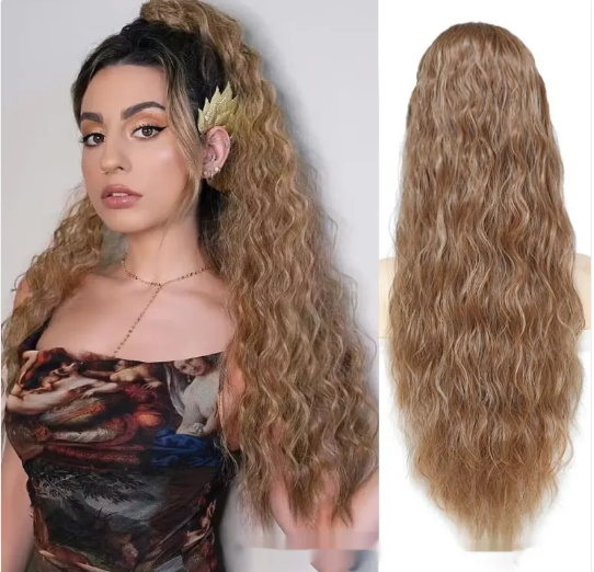 Drawstring Ponytail Wig - Soft Cascading Waves & Volume