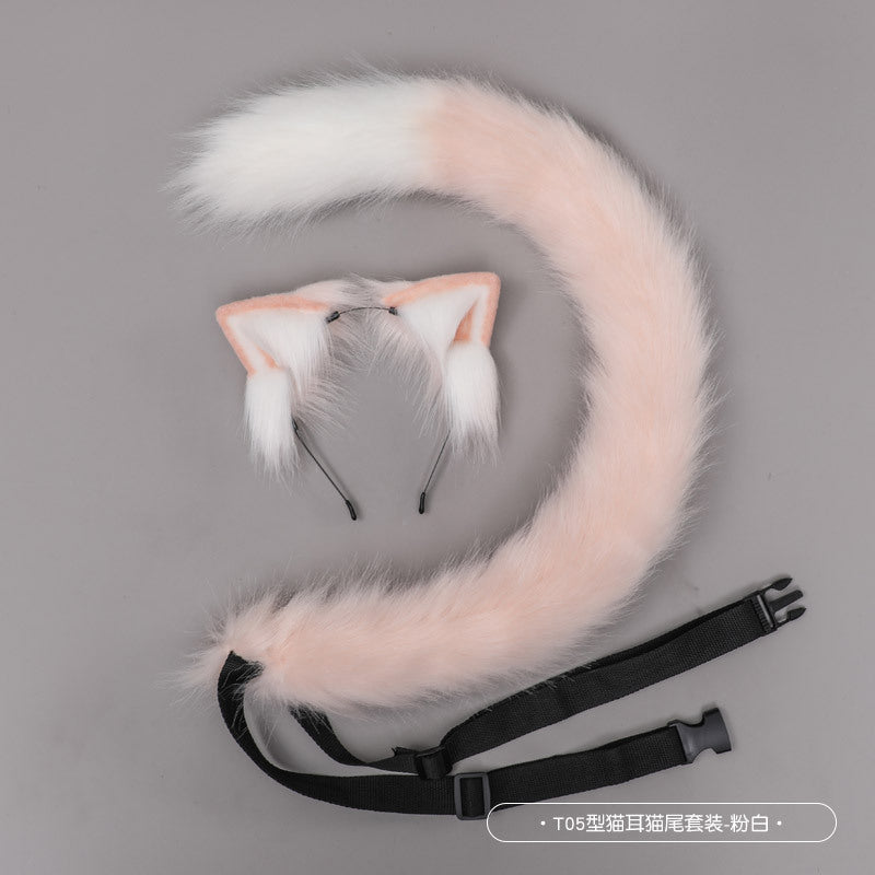 Cat Ear Headband & Tail Set - Japanese Cosplay Accessories