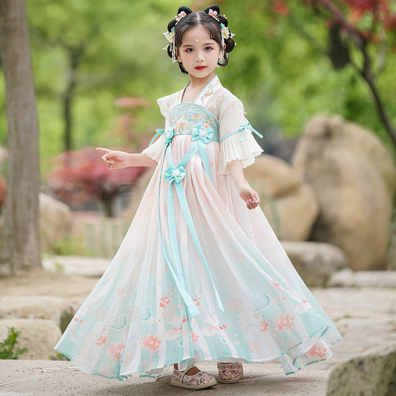 Girls' Traditional Chinese Hanfu - Breathable Summer Dress