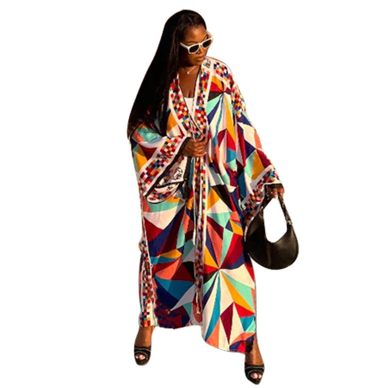 Women's Plus Size Kimono Cardigan - Soft Loose Windbreaker