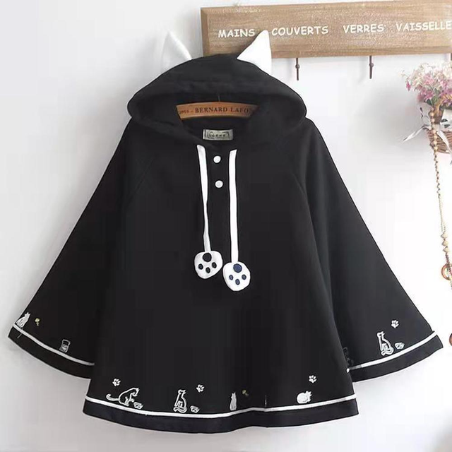 Lolita Harajuku Hooded Cape and Batwing Sweater