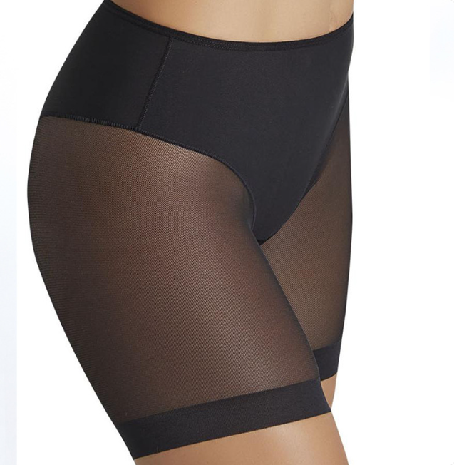 High-Waist Mesh Corset Leggings - Breathable Shaping Nylon