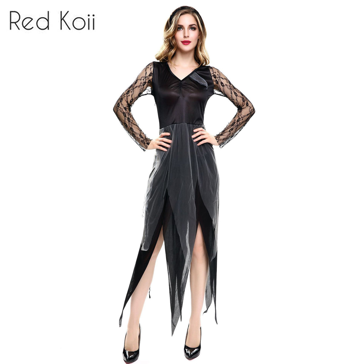 Vampire Bride Costume - Lace & Polyester Halloween Outfit