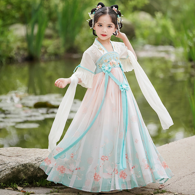 Girls' Traditional Chinese Hanfu - Breathable Summer Dress