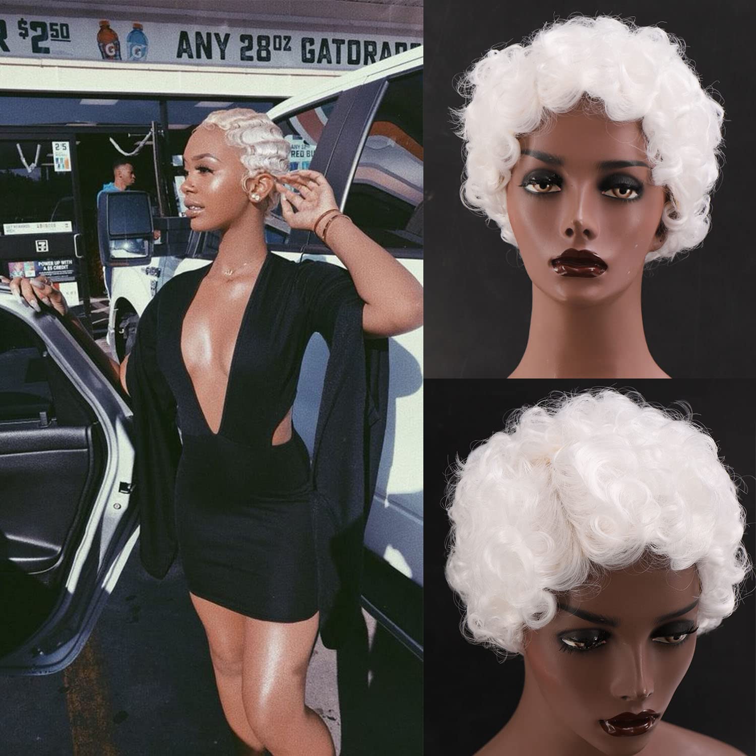 Short Finger Wave Wig - Retro Curly Natural-Look Style