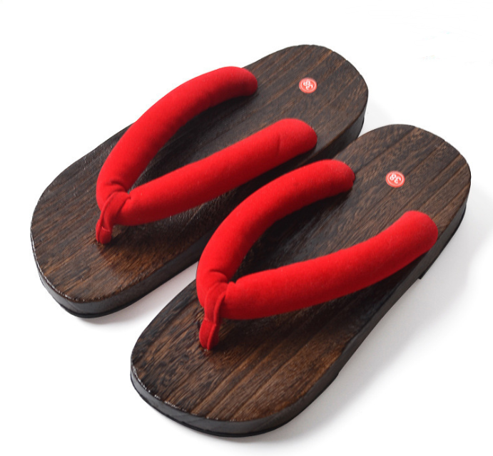 Japanese Wooden Geta Sandals for Men - Traditional Cosplay Clogs