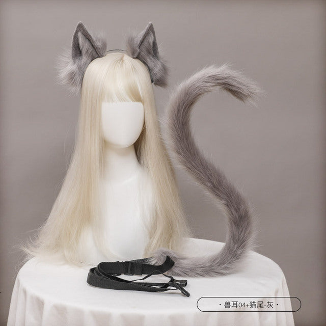 Cute Cat Ear and Tail Cosplay Accessories Set