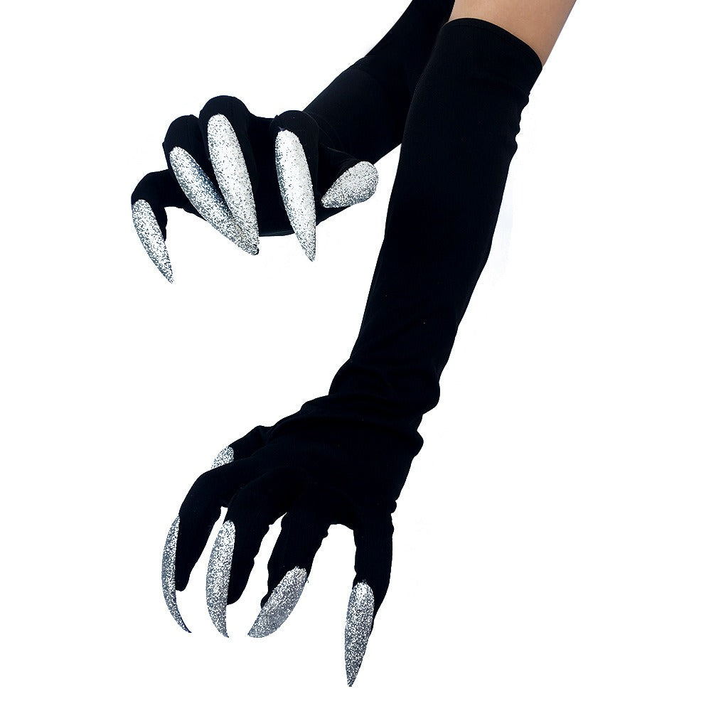Long Gloves With Claws - Cosplay Performance Costume Prop
