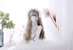 Lolita Wig - Extra Long Curly, Air Bangs & Realistic Scalp