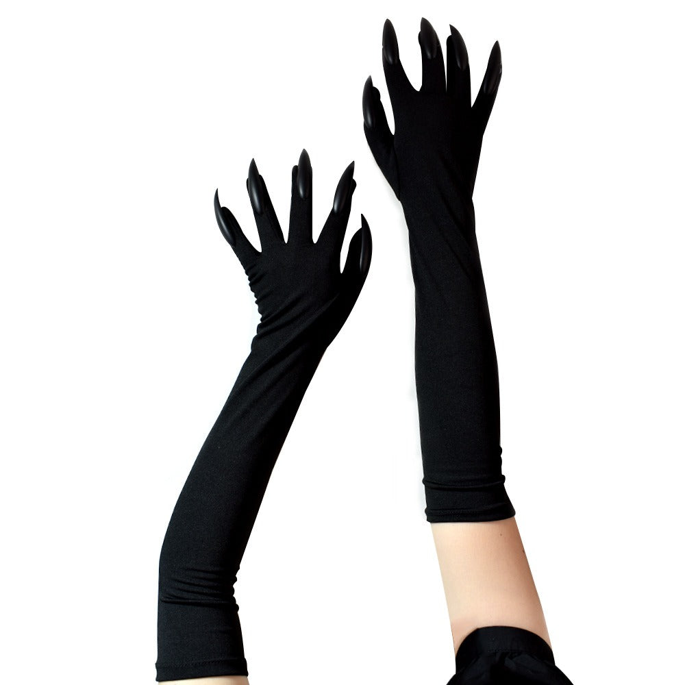 Long Gloves With Claws - Cosplay Performance Costume Prop