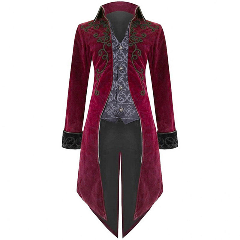 Men's Medieval Punk Tailcoat - Long Vintage Halloween Coat