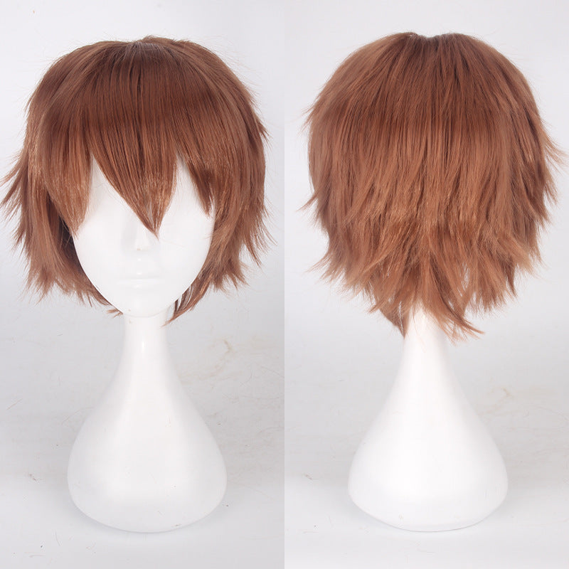 30cm Black and Pink Cosplay Wig for Students - packaging view