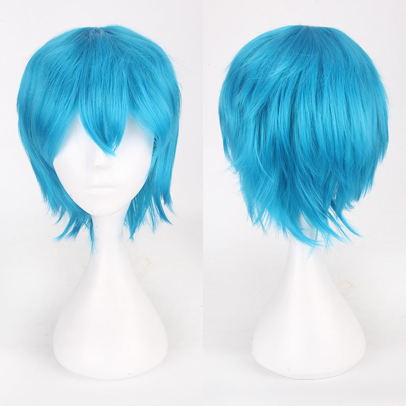 30cm Black and Pink Cosplay Wig for Students - alternate angle