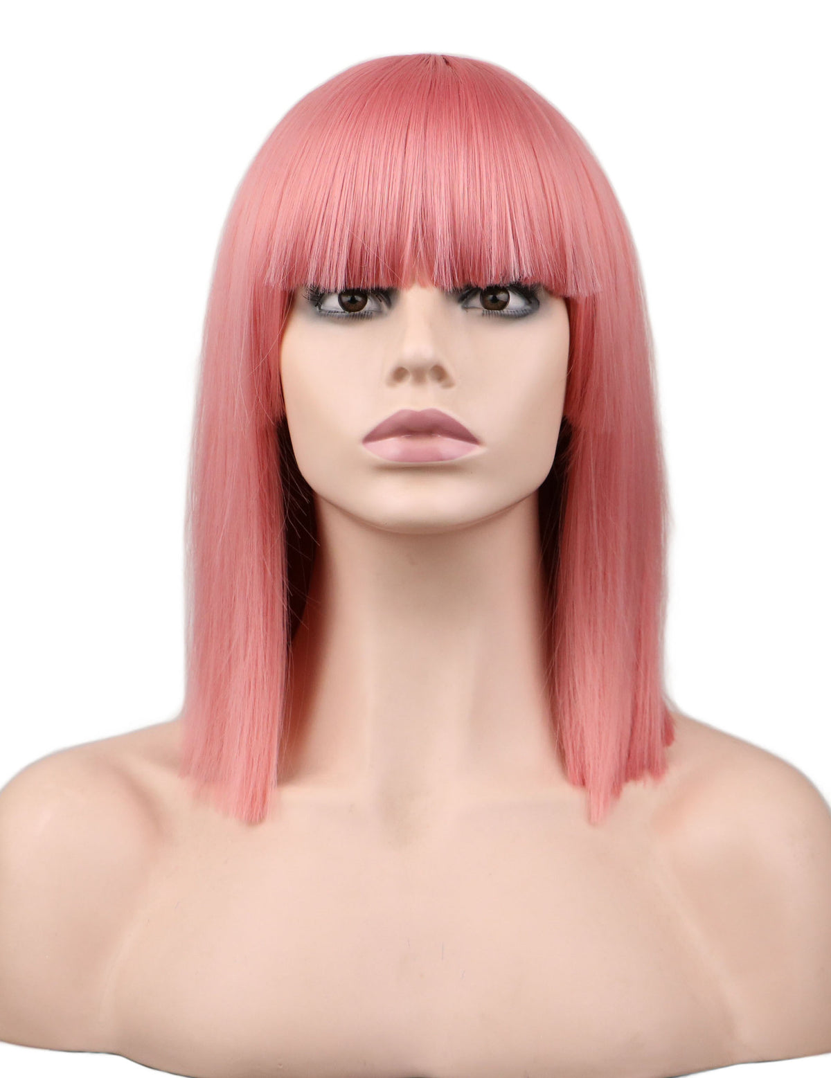 Short Straight Anime Cosplay Wig - Heat-Friendly & Styleable