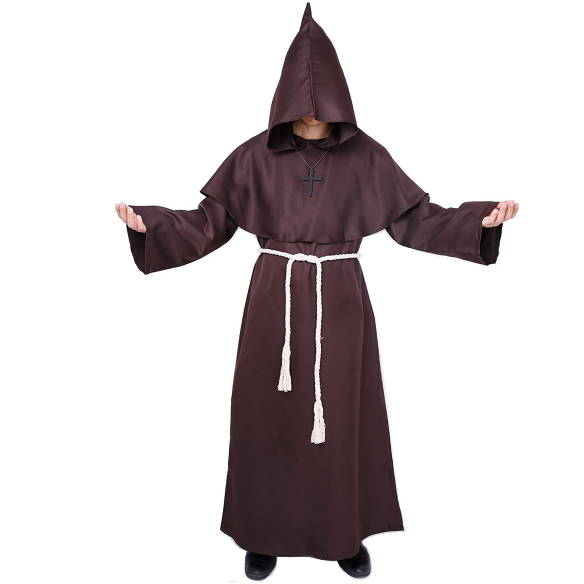 Medieval Monk Robe - Hooded Friar Costume for Cosplay