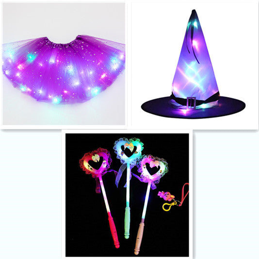 LED Light-Up Sequin Tutu Skirt - Stretch Waist Party Wear