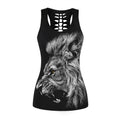 Women's Halter Crochet Top - Digital Print Halloween Vest