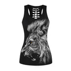 Women's Halter Crochet Top - Digital Print Halloween Vest