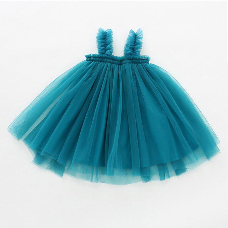 Children's Princess Tutu Dress - Mesh Sling-Style Skirt