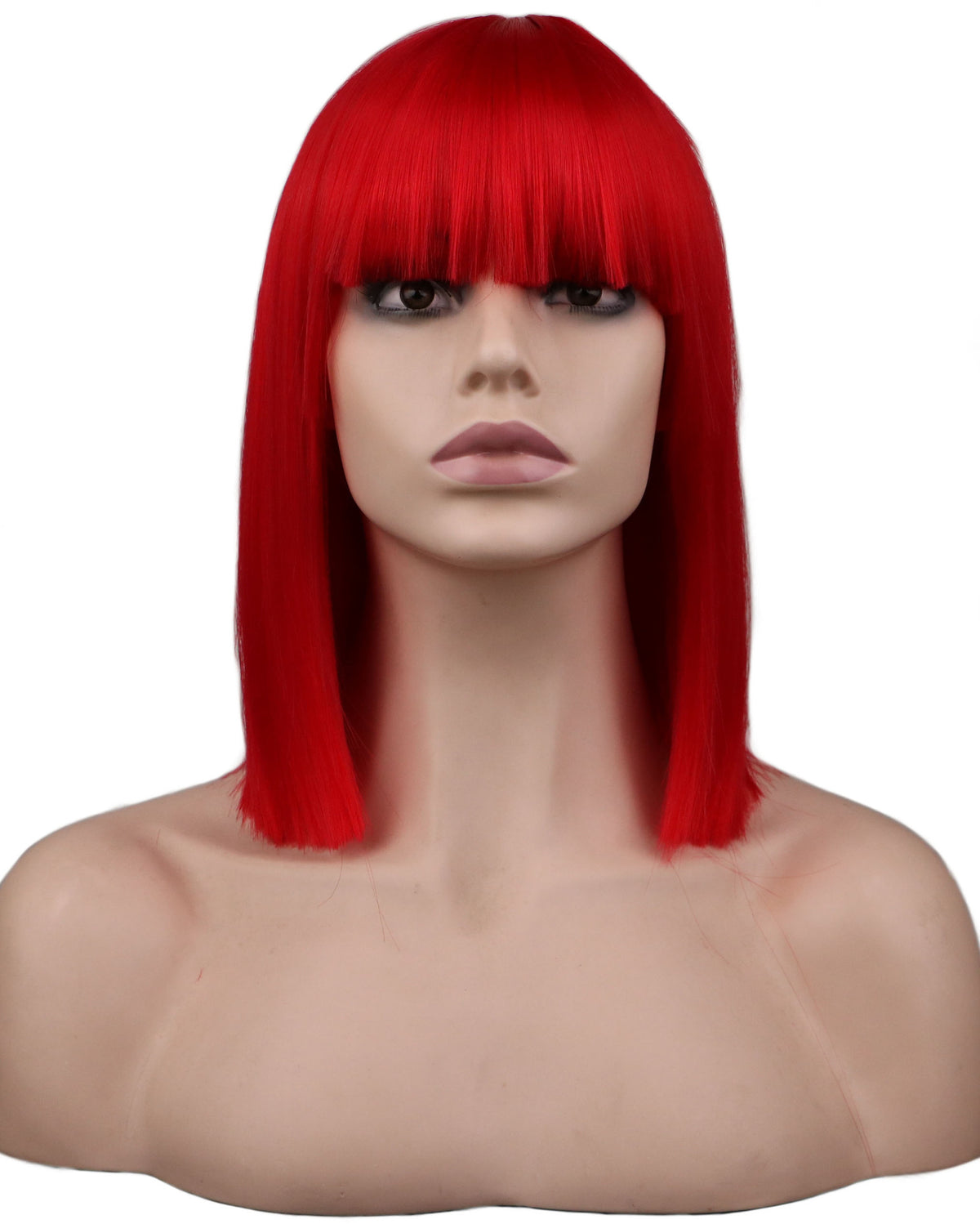 Short Straight Anime Cosplay Wig - Heat-Friendly & Styleable