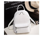 Cat Ear Backpack for Women - Sleek PU Leather Campus Bag