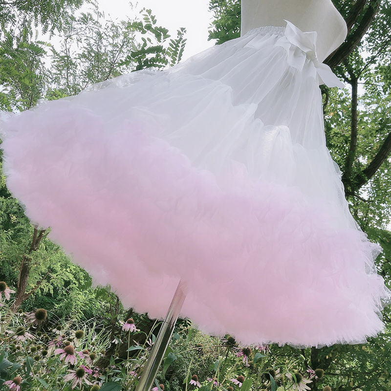 Soft Yarn Tutu Petticoat Skirt - Boneless Nylon Underskirt