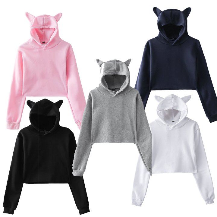 Custom Cat Ear Hoodie - Personalized Cotton Blend Sweatshirt