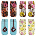 3D Digital Printing Harajuku Donut Cartoon Socks - front view
