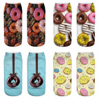 3D Digital Printing Harajuku Donut Cartoon Socks - front view