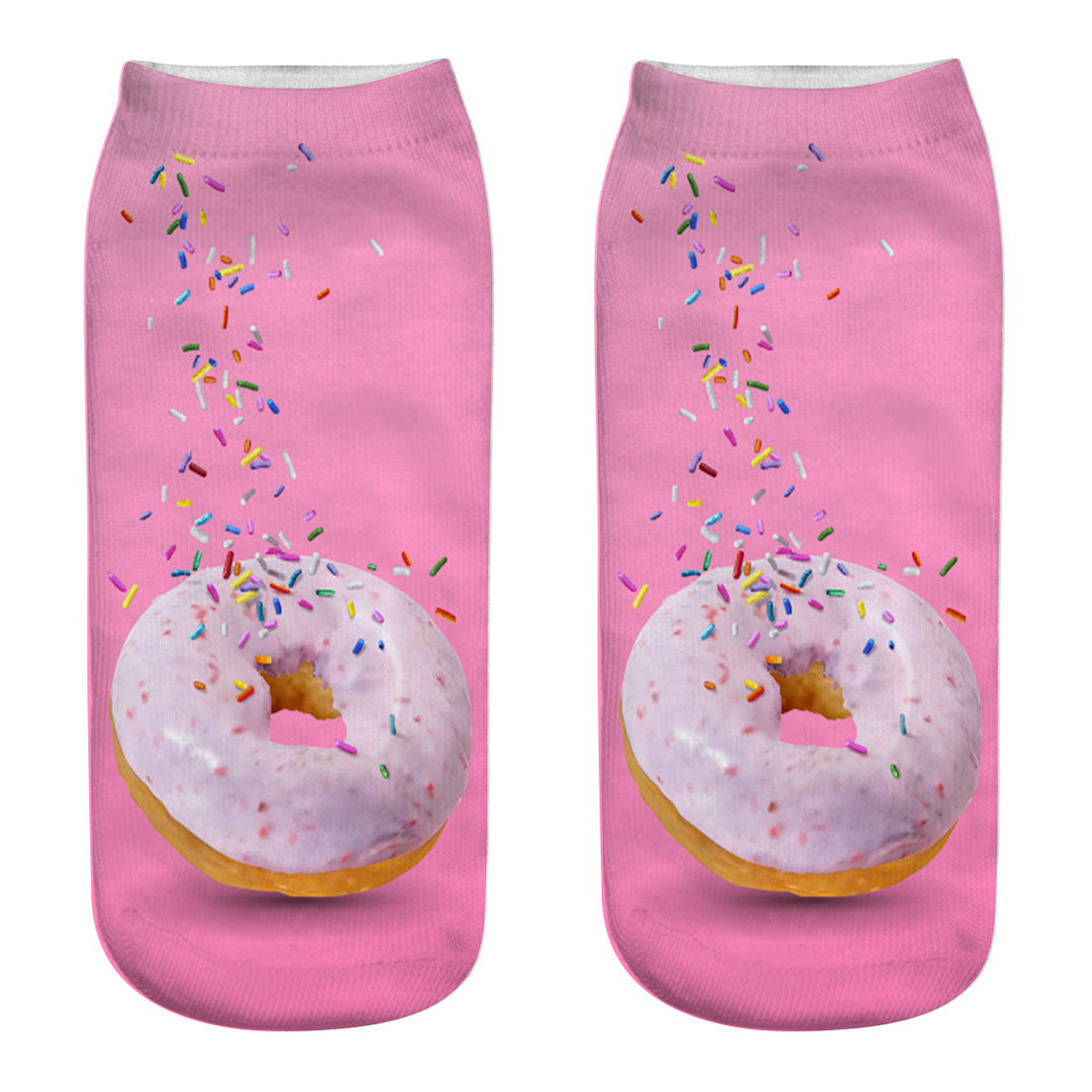 3D Digital Printing Harajuku Donut Cartoon Socks - side view