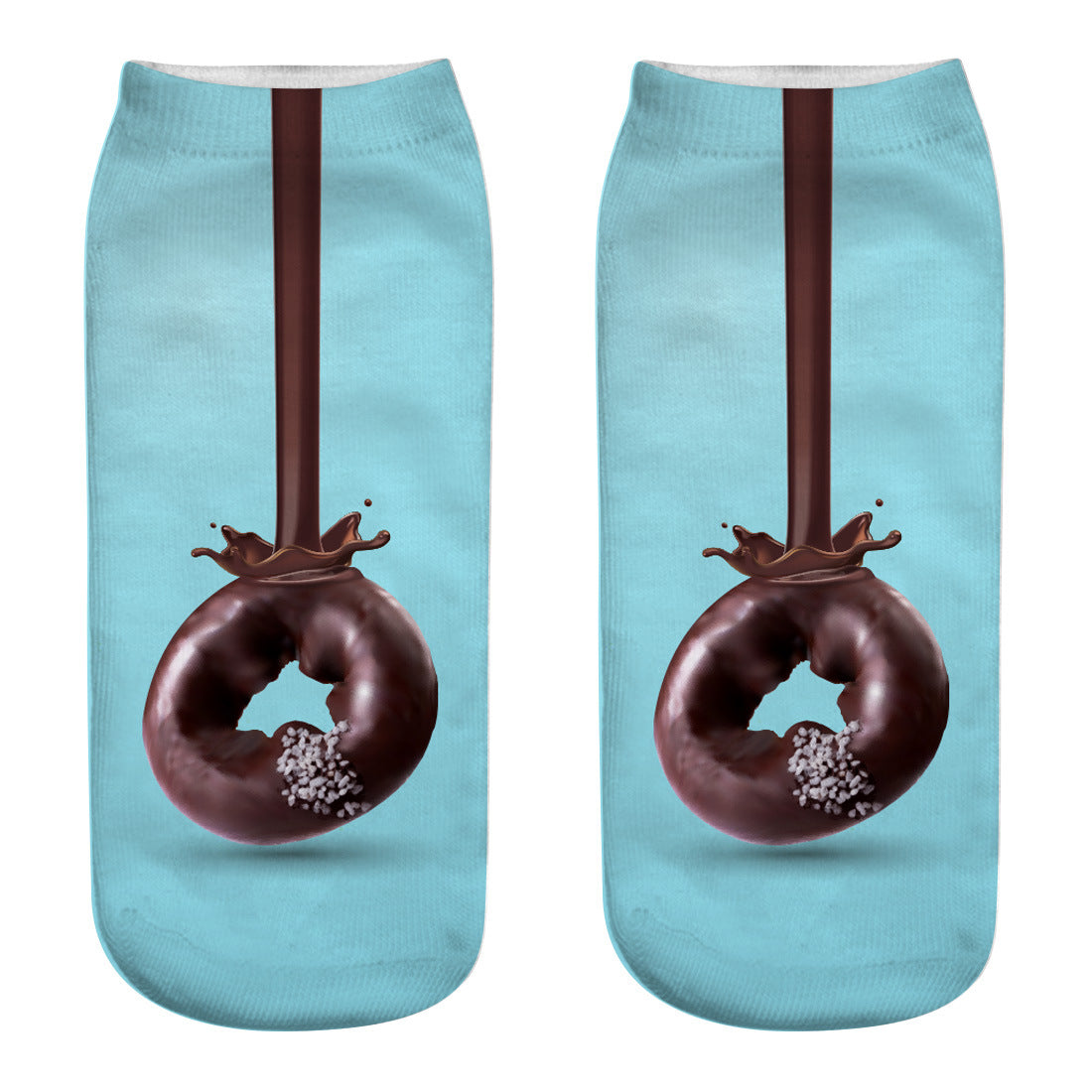 3D Digital Printing Harajuku Donut Cartoon Socks - detail view