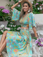 Shawl Beach Dress & Kimono Set - Summer Vacation Cover-Up