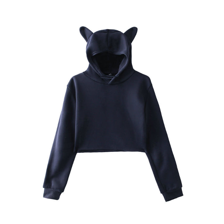 Custom Cat Ear Hoodie - Personalized Cotton Blend Sweatshirt