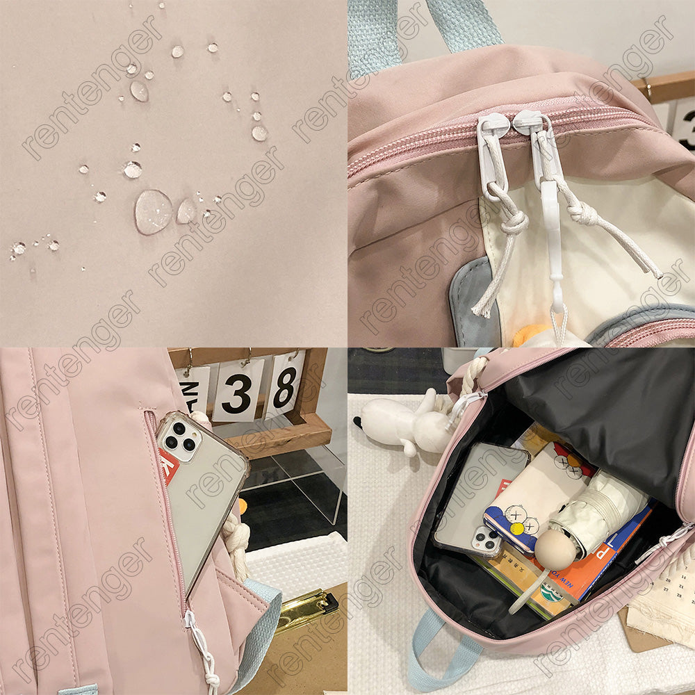 Kawaii Harajuku Backpack - Waterproof Nylon School Bag