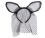 Lace Veil Cat Ear Headband - Delicate Tulle Cosplay Accessory