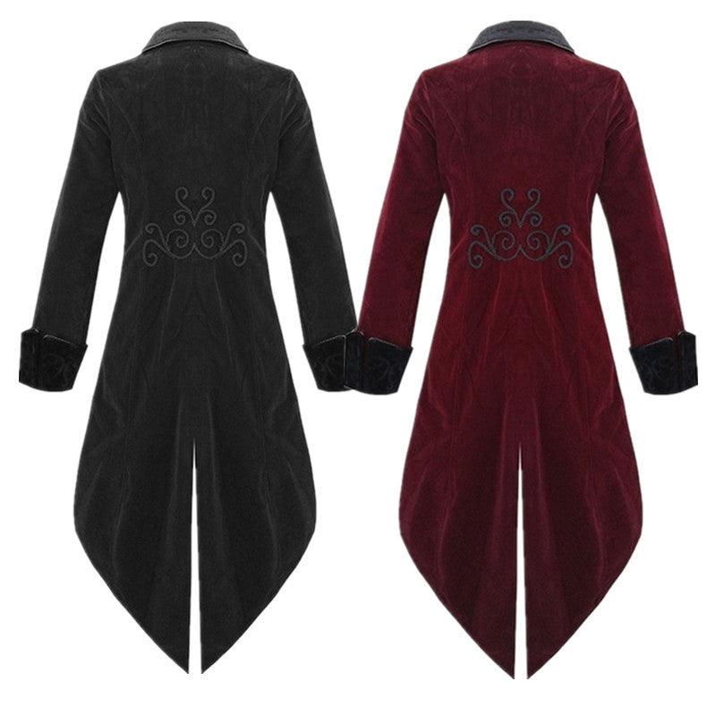 Men's Medieval Punk Tailcoat - Long Vintage Halloween Coat