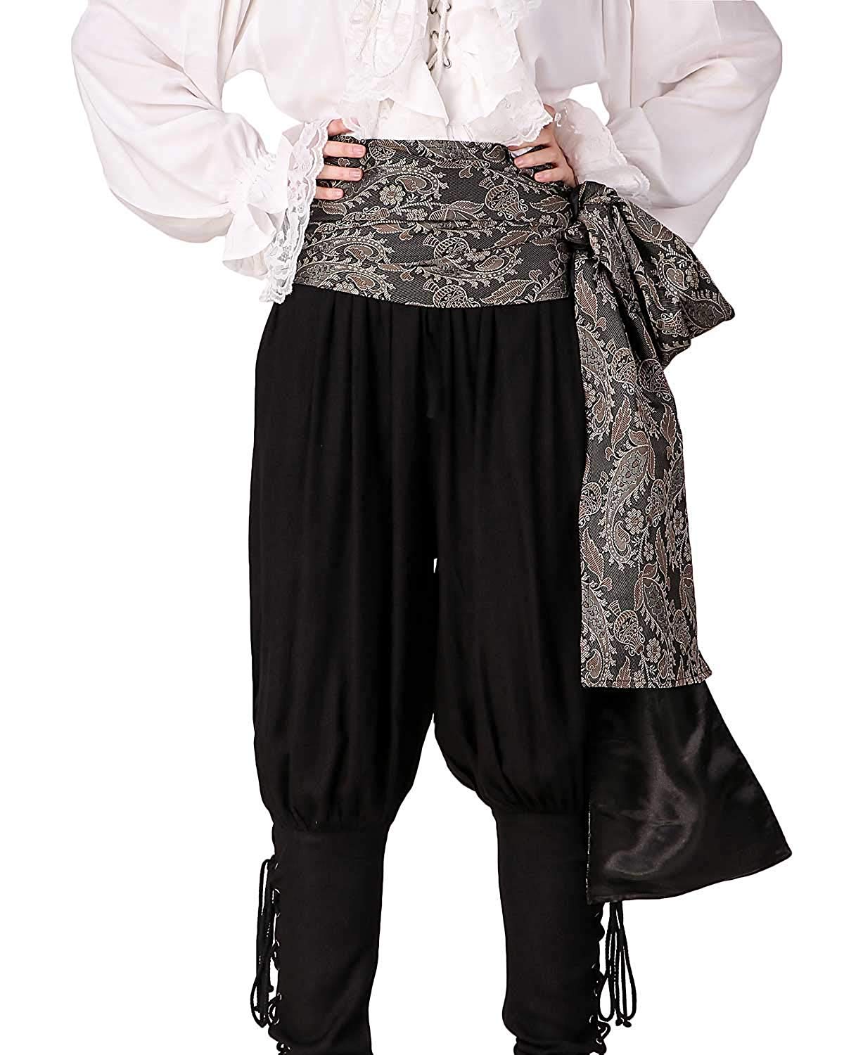 Pirate Renaissance Costume Sash - Brocade with Satin Lining