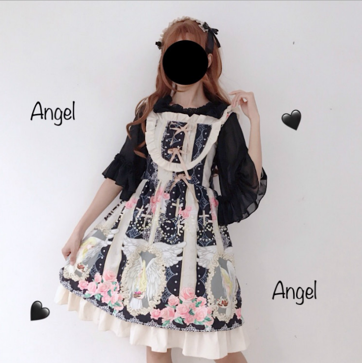 Lolita Princess Student Dress - Sweet Printed Polyester