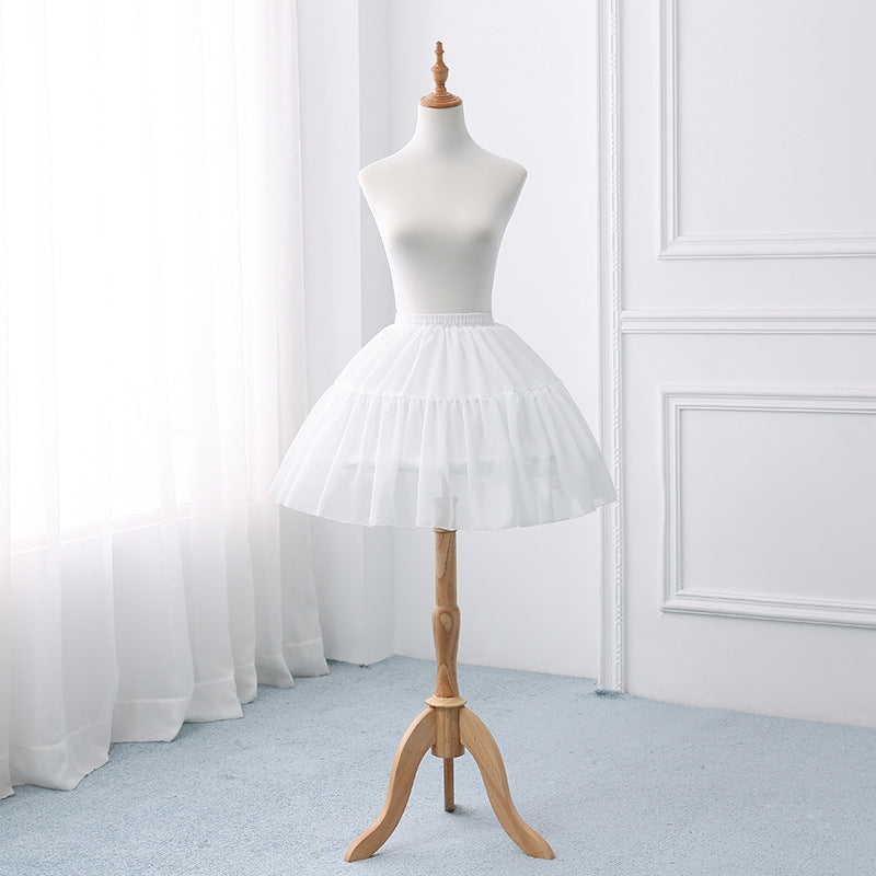 Adjustable Fishbone Underskirt - Silk & Chiffon Lolita Petticoat