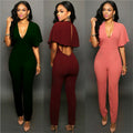 Backless Cloak Jumpsuit - Loose Fit for Nights Out & Casual