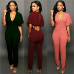 Backless Cloak Jumpsuit - Loose Fit for Nights Out & Casual