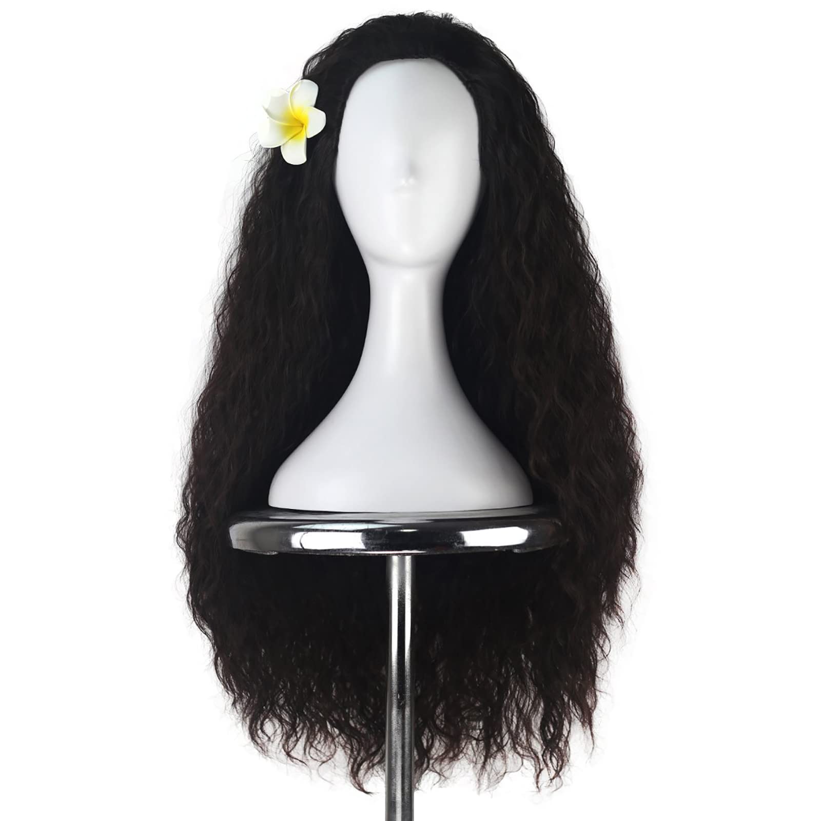 Long Wavy Frizzy Synthetic Wig - Natural Matte, Heat-Resistant